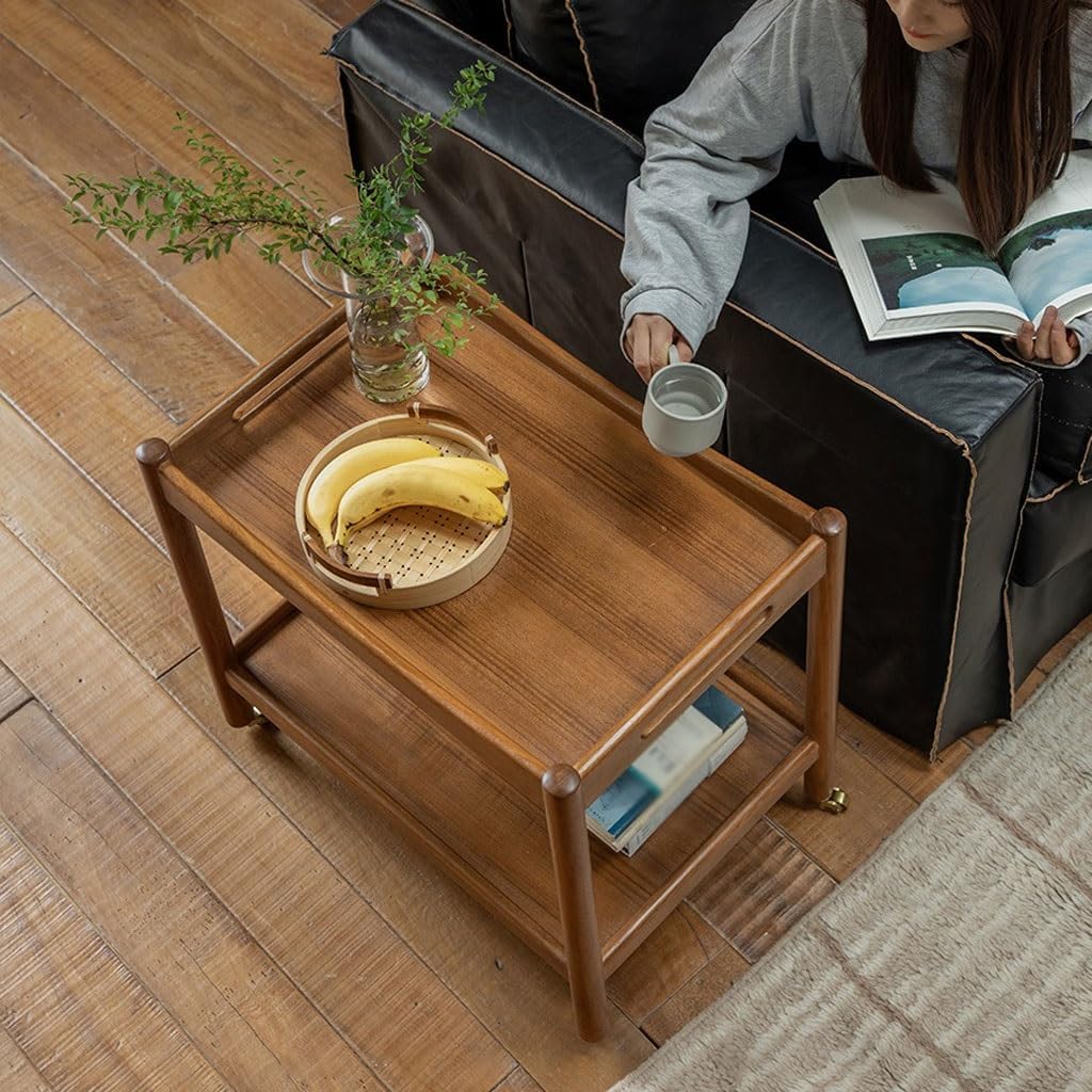 Movable Double-Layer Side Table – Living Room Furniture